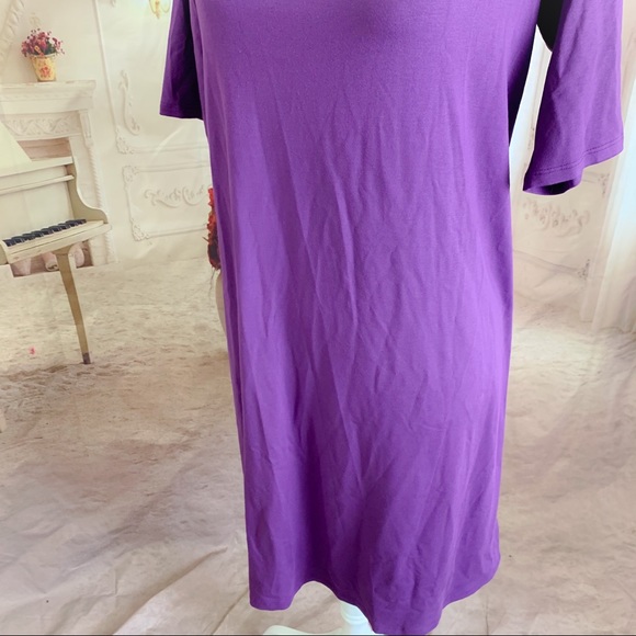 NEW Eileen Fisher Purple Viscose Jersey 3/4 Sleeve - Picture 3 of 9